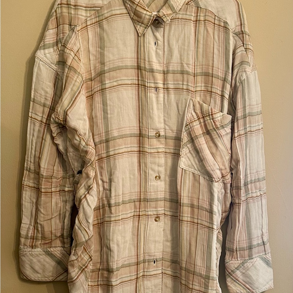 Free People Multicolor Plaid Shirt